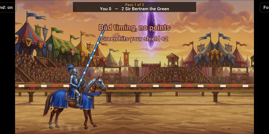 A joust at full gallop